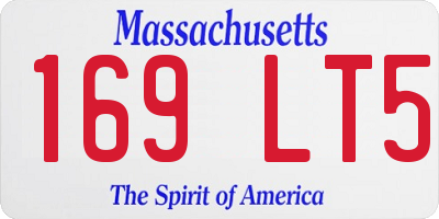 MA license plate 169LT5