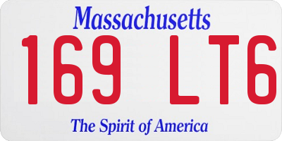 MA license plate 169LT6