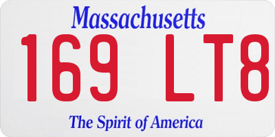 MA license plate 169LT8