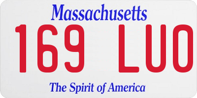 MA license plate 169LU0