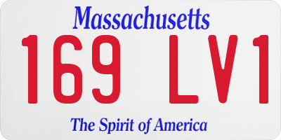 MA license plate 169LV1