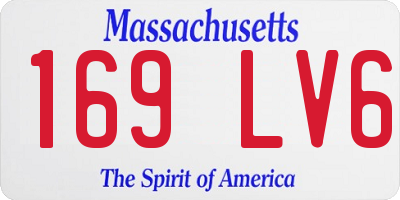 MA license plate 169LV6