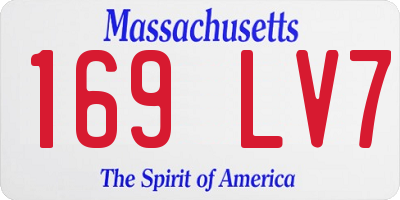 MA license plate 169LV7