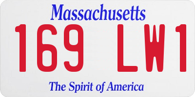 MA license plate 169LW1
