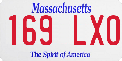 MA license plate 169LX0