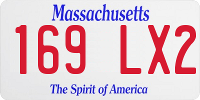 MA license plate 169LX2