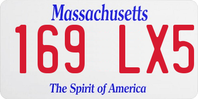 MA license plate 169LX5