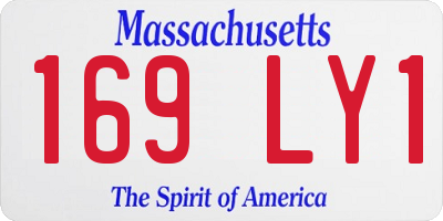 MA license plate 169LY1