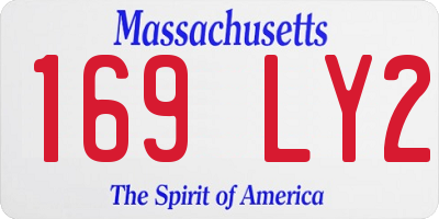 MA license plate 169LY2