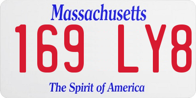 MA license plate 169LY8