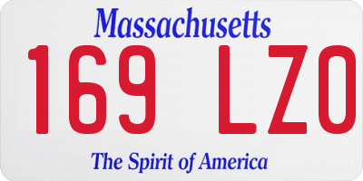 MA license plate 169LZ0