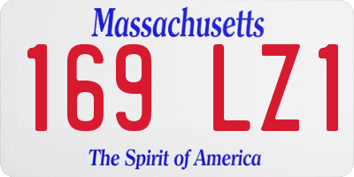 MA license plate 169LZ1