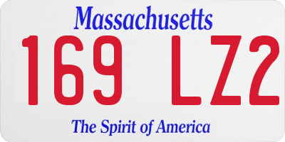 MA license plate 169LZ2
