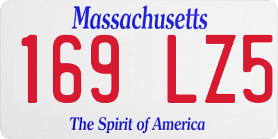 MA license plate 169LZ5
