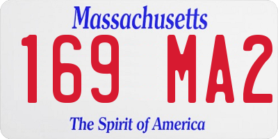 MA license plate 169MA2
