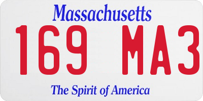 MA license plate 169MA3