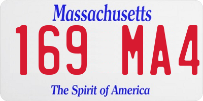 MA license plate 169MA4