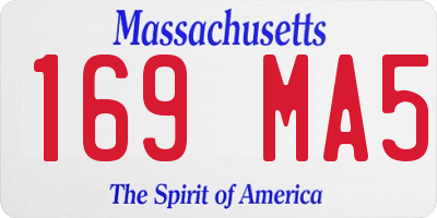 MA license plate 169MA5