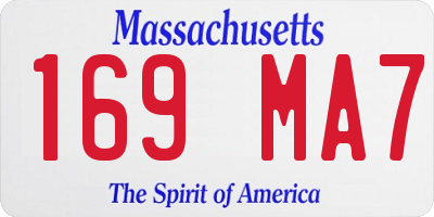 MA license plate 169MA7