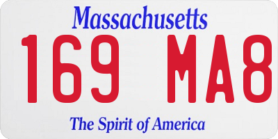 MA license plate 169MA8