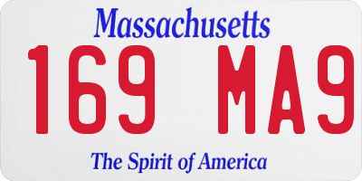 MA license plate 169MA9