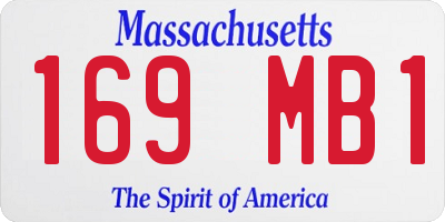 MA license plate 169MB1