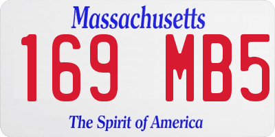 MA license plate 169MB5