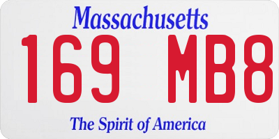MA license plate 169MB8