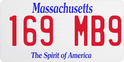 MA license plate 169MB9