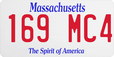 MA license plate 169MC4