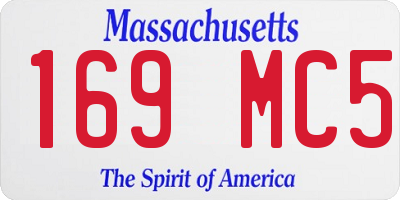MA license plate 169MC5