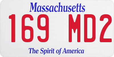 MA license plate 169MD2