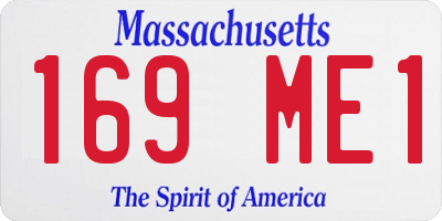 MA license plate 169ME1