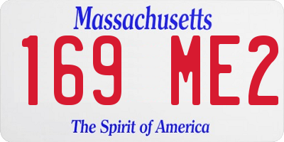 MA license plate 169ME2