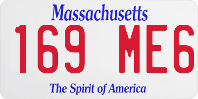 MA license plate 169ME6