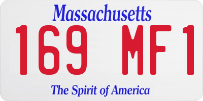 MA license plate 169MF1