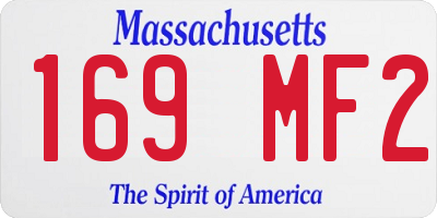MA license plate 169MF2