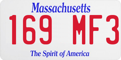 MA license plate 169MF3