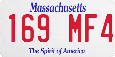 MA license plate 169MF4