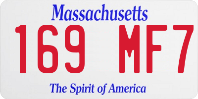 MA license plate 169MF7