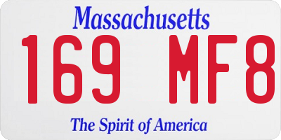 MA license plate 169MF8