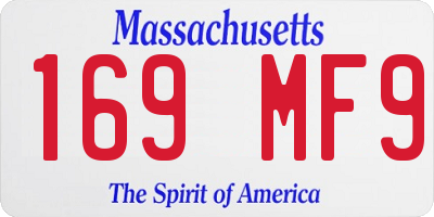MA license plate 169MF9