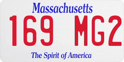 MA license plate 169MG2