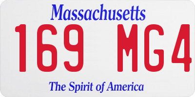MA license plate 169MG4