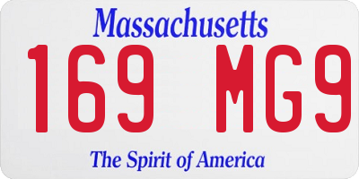 MA license plate 169MG9