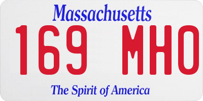 MA license plate 169MH0