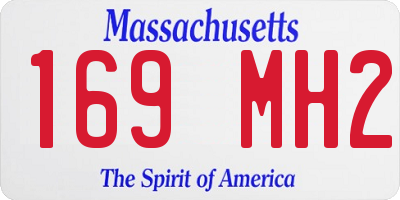MA license plate 169MH2
