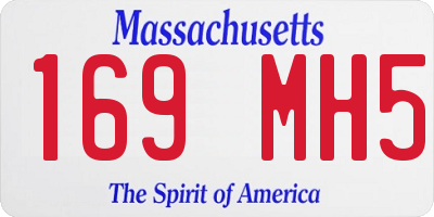 MA license plate 169MH5