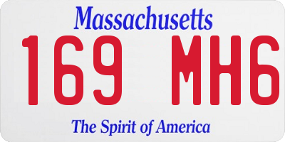 MA license plate 169MH6