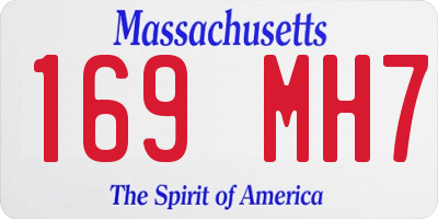 MA license plate 169MH7